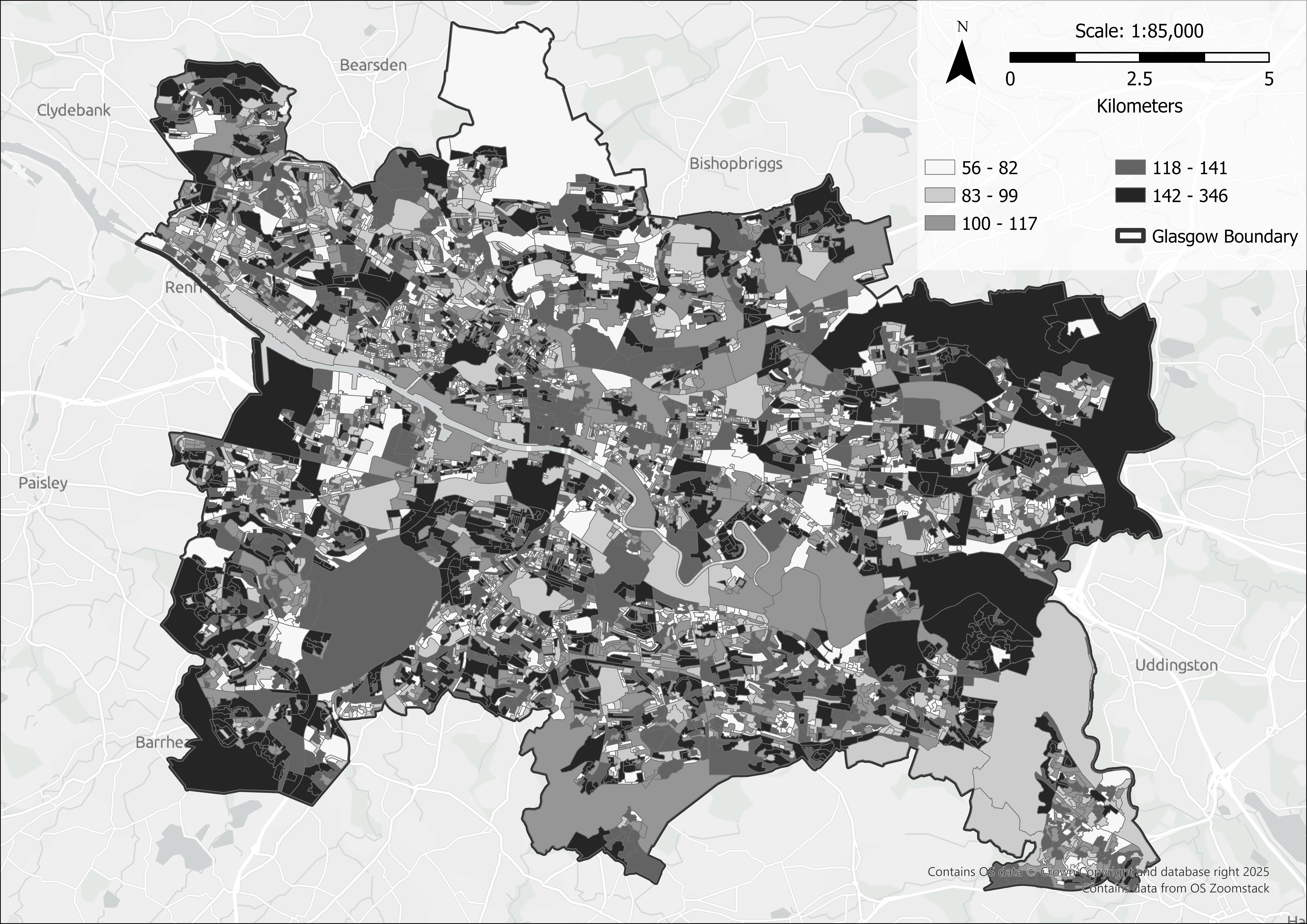 Population per blocks